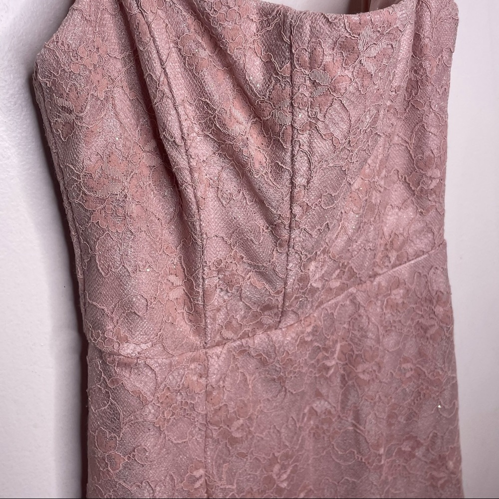 SHOWPO. Floral Lace Overlay Bodycon Barbiecore Mini Dress - Picture 10 of 15